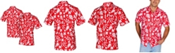 Tellum and Chop Men's Scarlet Nebraska Huskers Floral Button-Up Shirt